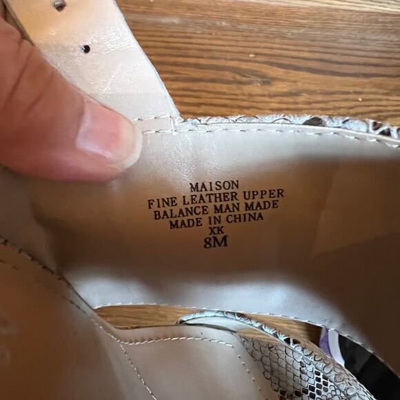 Charles by Charles David Reptile Print Maison Block-Heel City Sandals - SIZE 8M - Picture 7 of 12